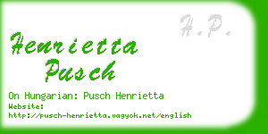henrietta pusch business card